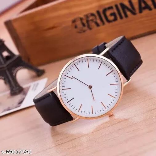 Men Casuals Fashion Watch Quartz Watches Genuine Leather Strap Business Wristwatches Watches for Boys & Men