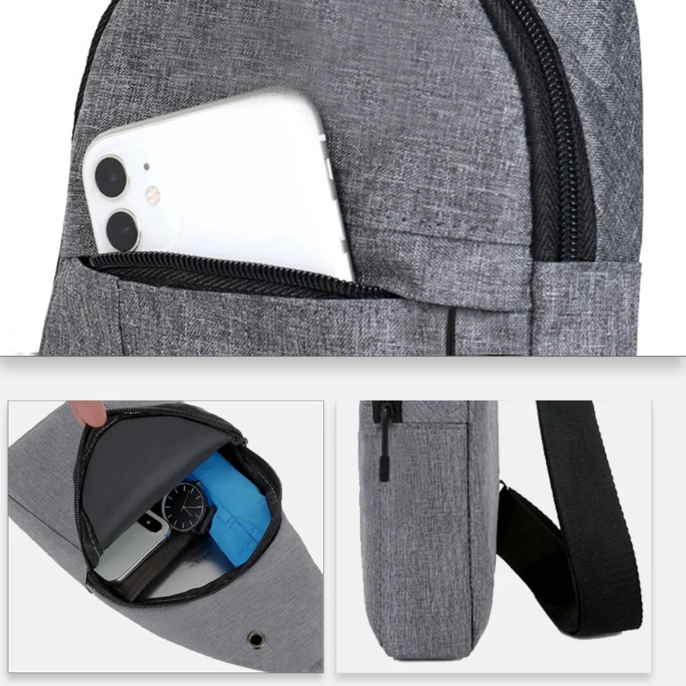 Men's Fashion Chest Bag – Crossbody, Shoulder, Phone Pocket, Outdoor & Gym Use