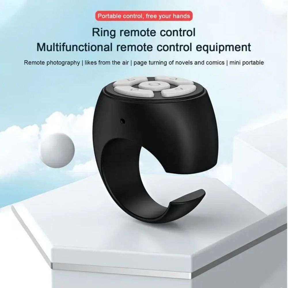 Wireless Bluetooth Ring Remote Controller – Scroll, Play & Control with a Tap!