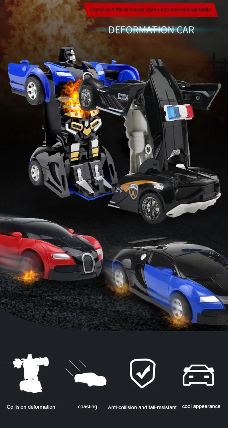 Transforming Robot With One Click Automatic Shape Conversion