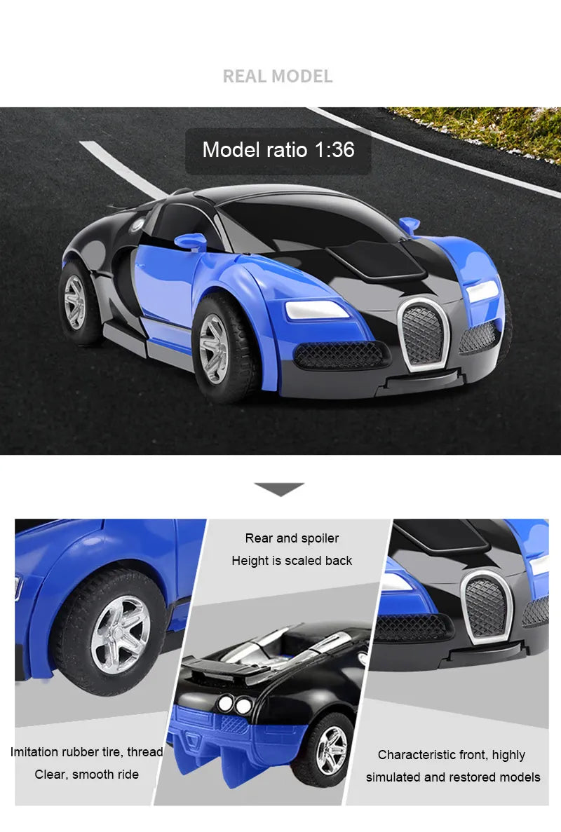 Transforming Robot With One Click Automatic Shape Conversion