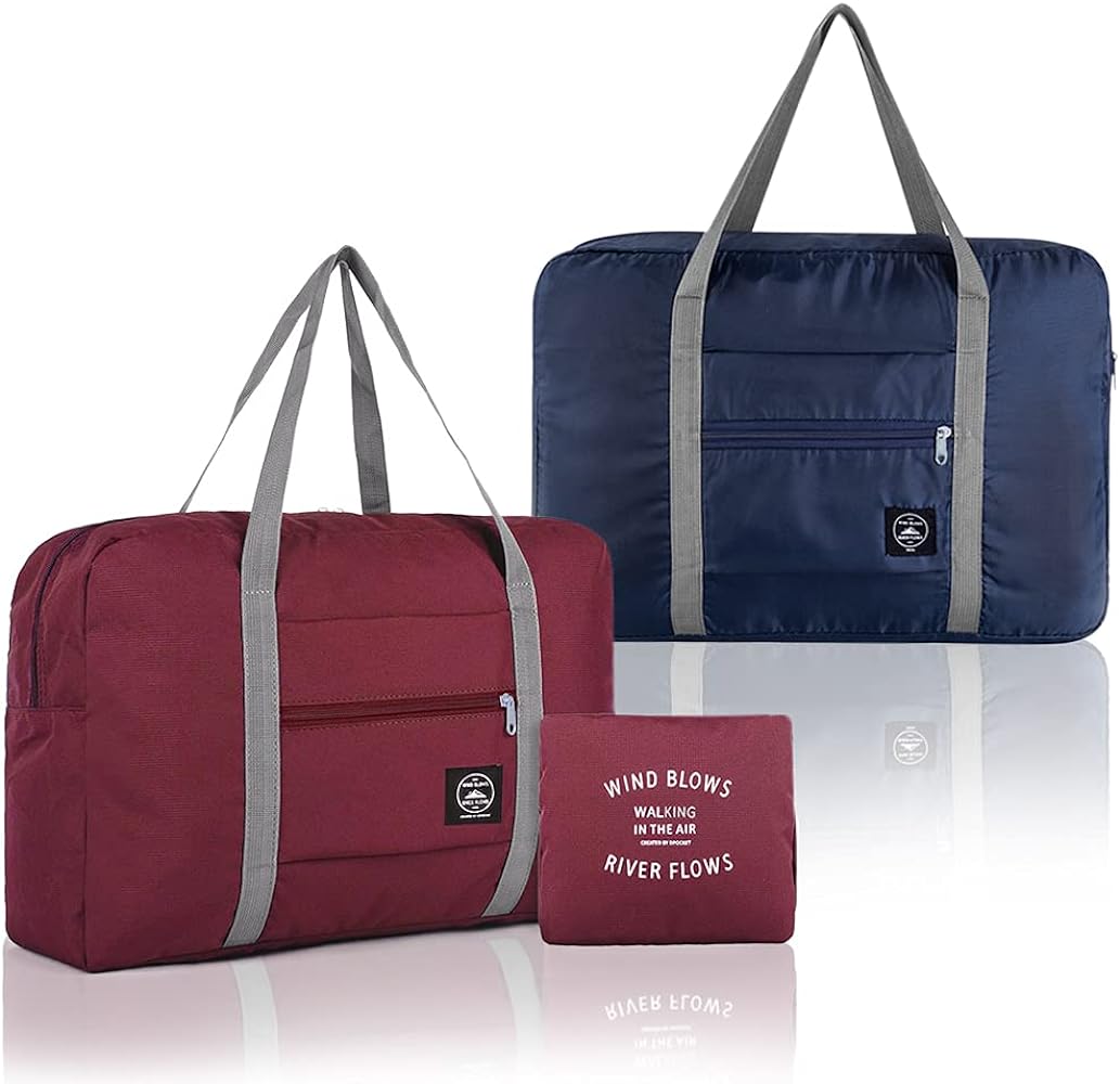 Weekender Bags for Women, Foldable Duffle Bag For Travel, Carry on Overnight Bag, Gym Bag Tote Bag