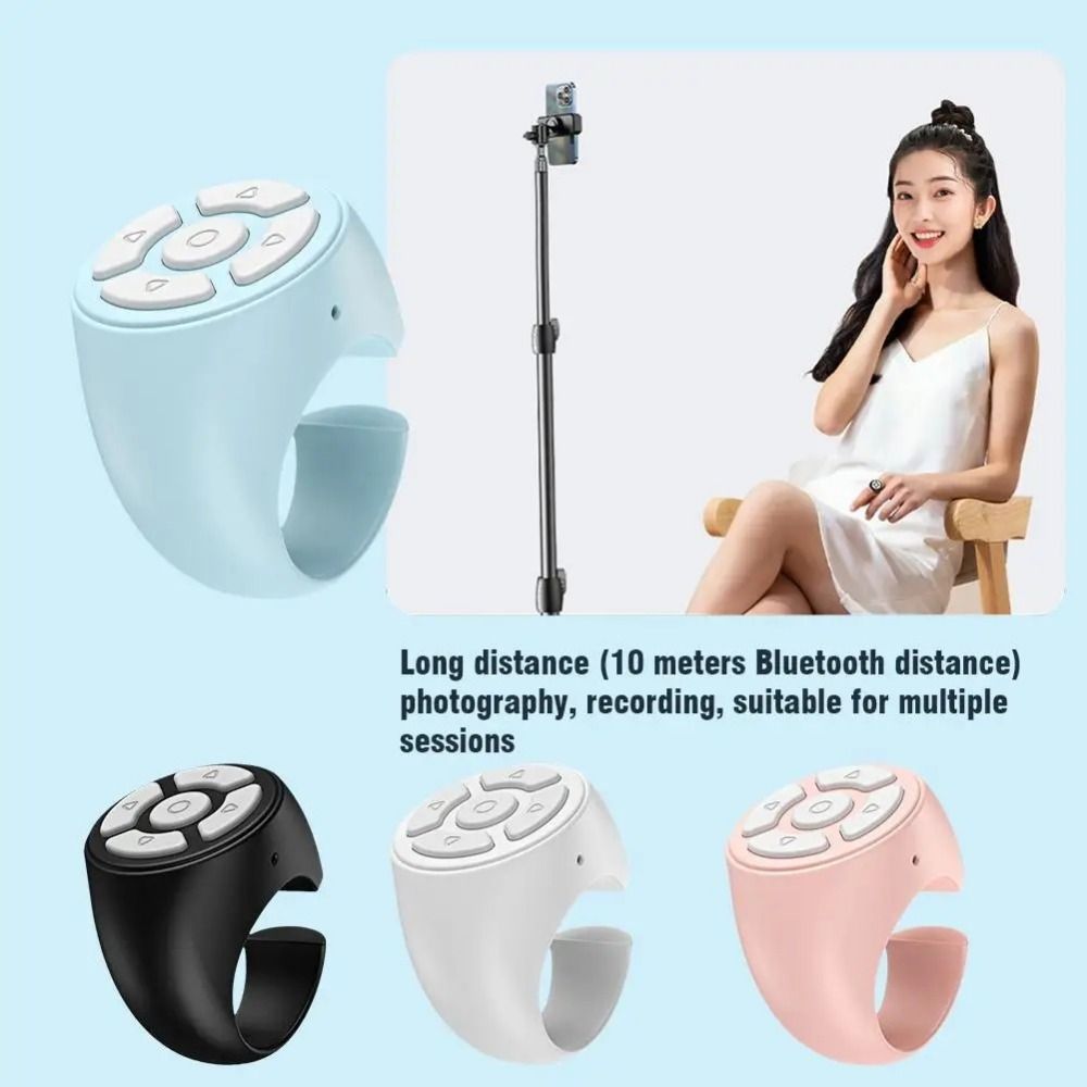 Wireless Bluetooth Ring Remote Controller – Scroll, Play & Control with a Tap!