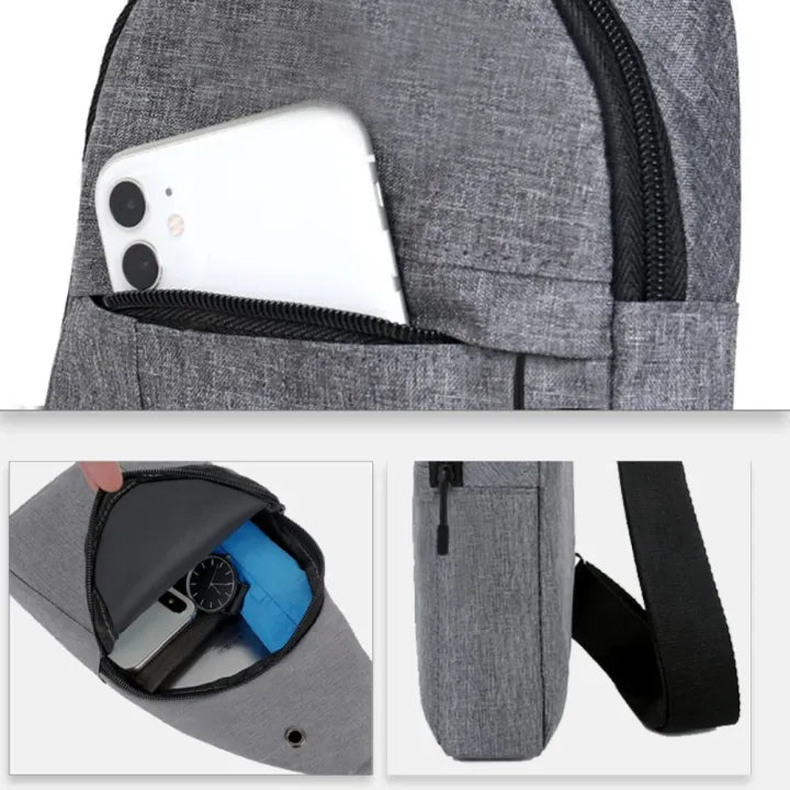 Men's Fashion Chest Bag – Crossbody, Shoulder, Phone Pocket, Outdoor & Gym Use